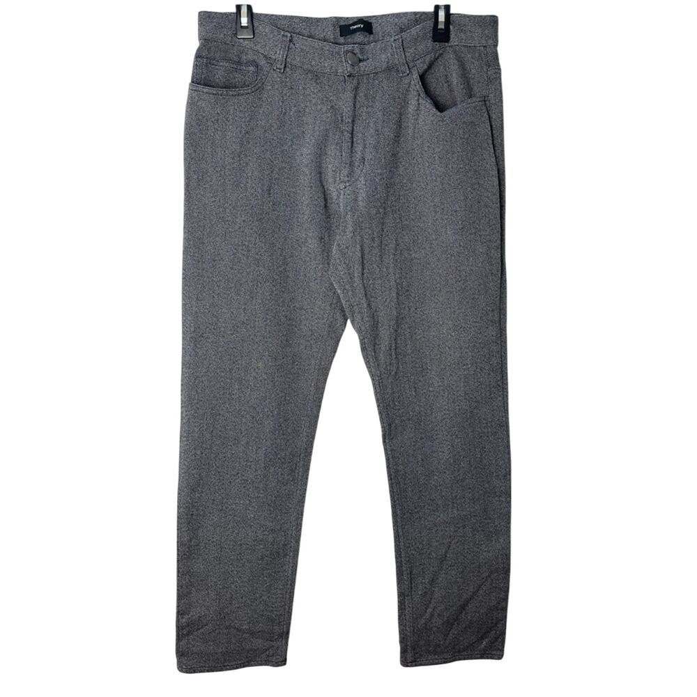 Theory Men's Grey Cotton Professional Slacks Preppy Work Pants Trousers